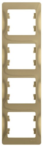 Рамка вертикальная Systeme Electric Glossa 4-м. титан картинка